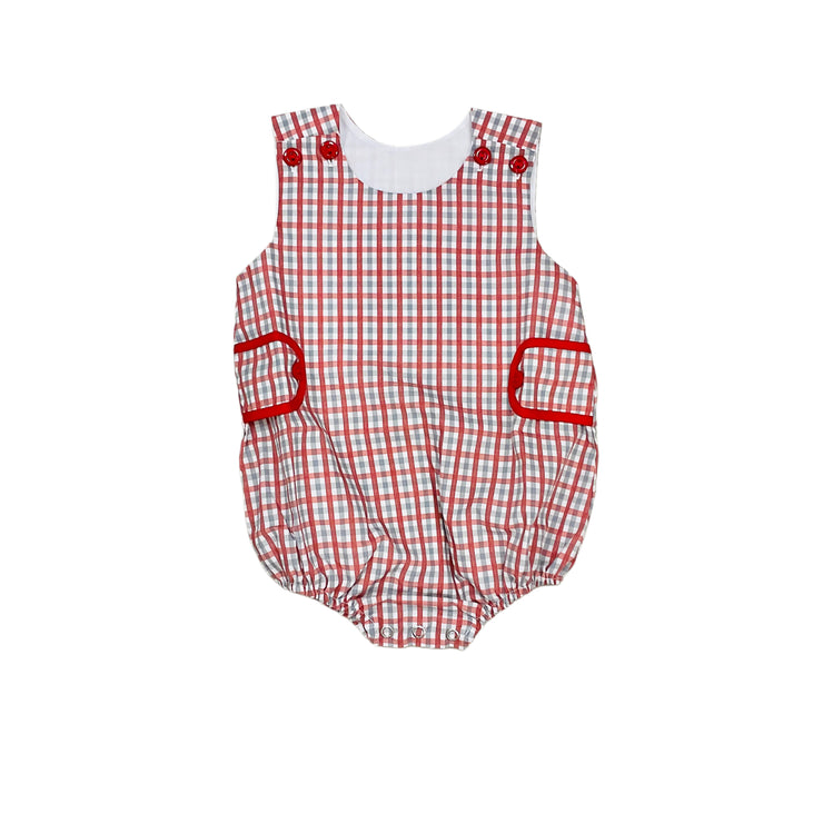 Red/Grey Gingham Bubble