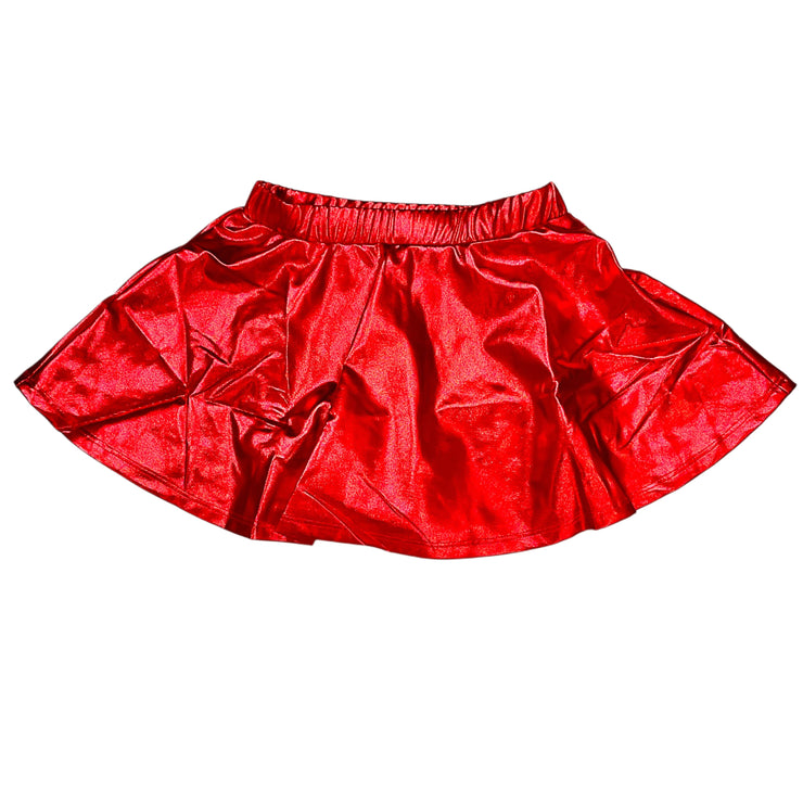 Metallic Red Skirt_lulu