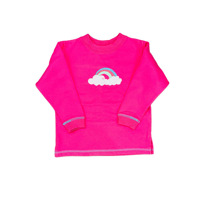 Rainbow/Clouds Hot Pink/Turq Sweatshirt