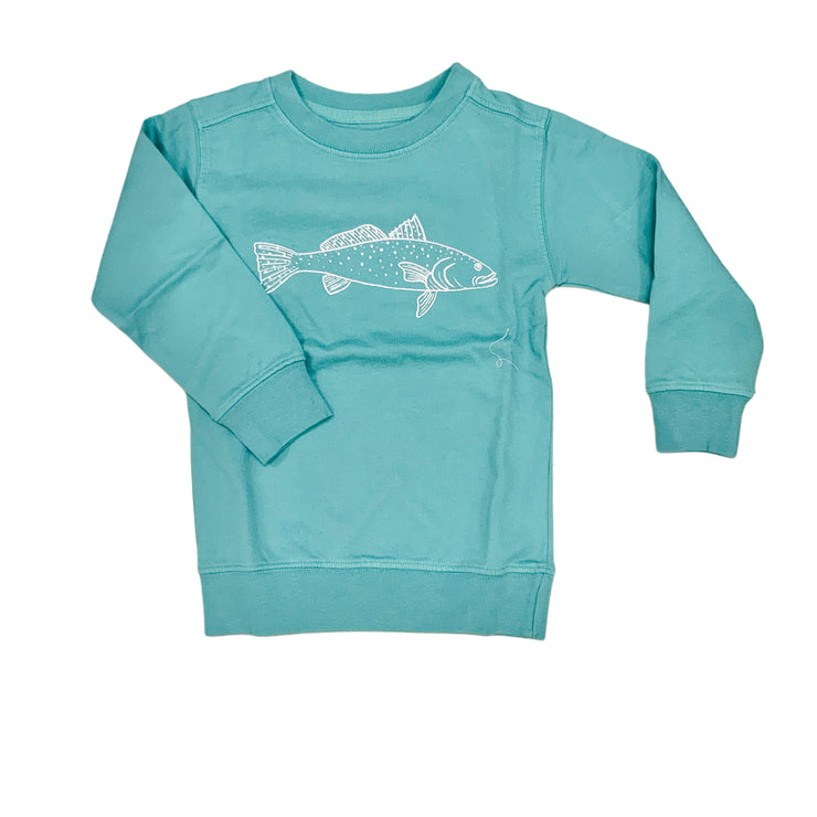Seafoam Green Trout LS Sweatshirt