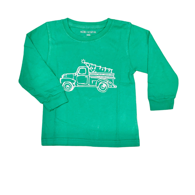 Green Truck with Tree LS T-Shirt