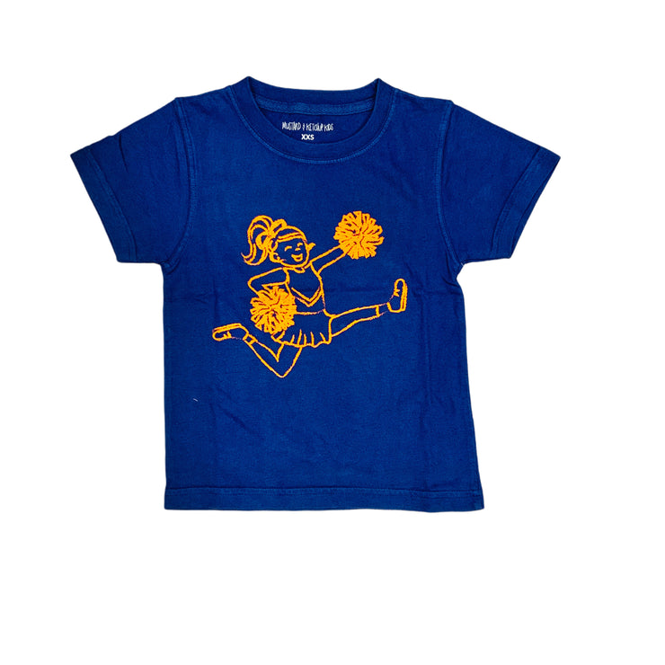 Navy/Orange Cheer Tee SS