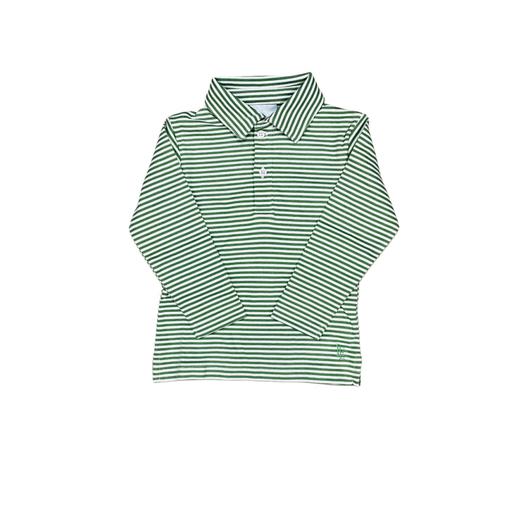 Watercress Stripe L/S Polo