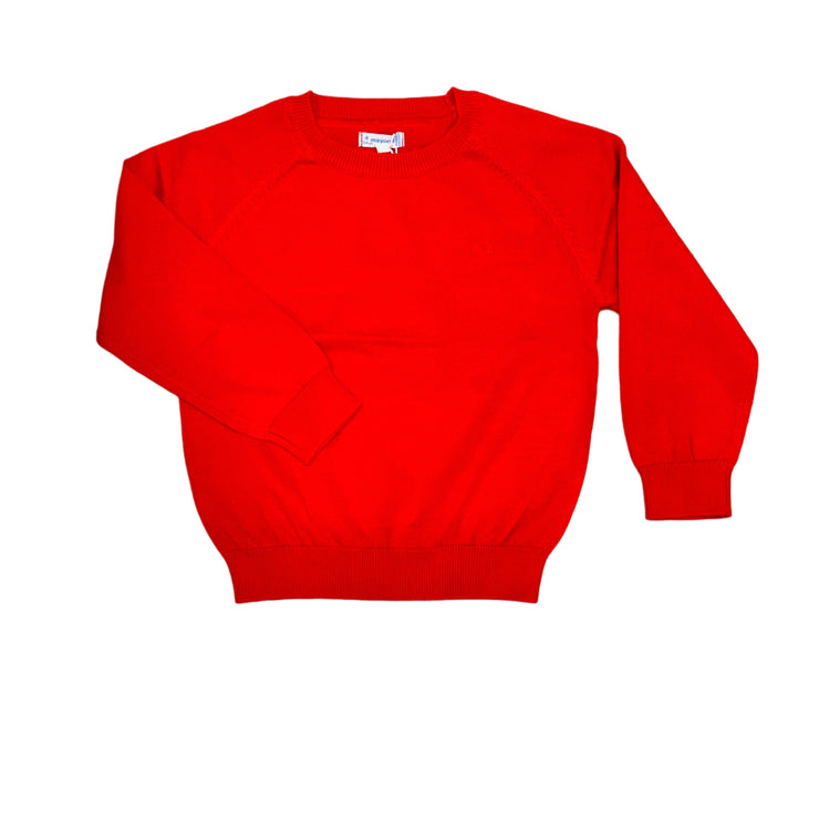 Red Basic Cottn Sweater