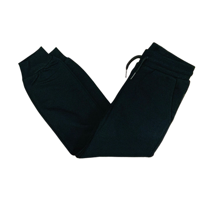 Black Basic Cuff Fleece Pant