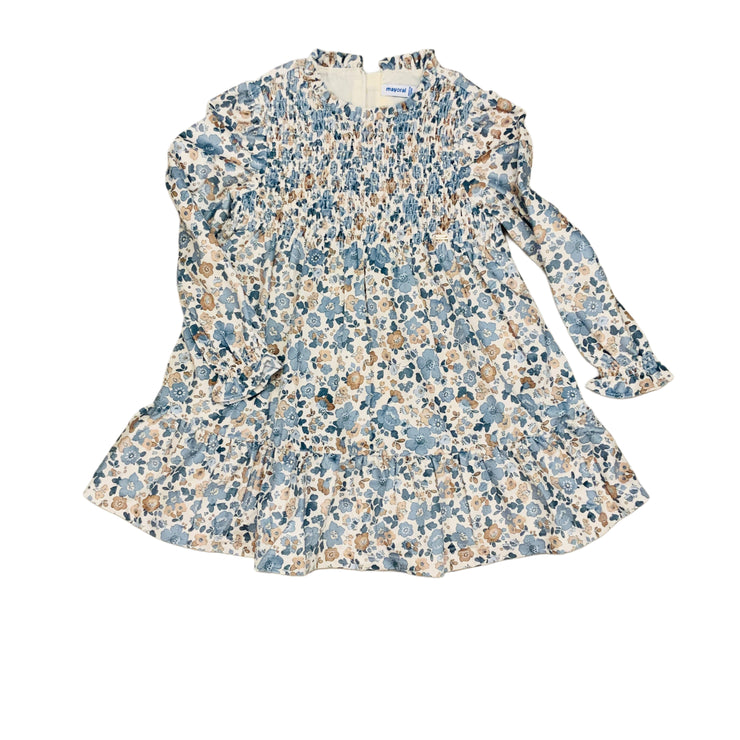Blue Bell Printed Velvet Dress