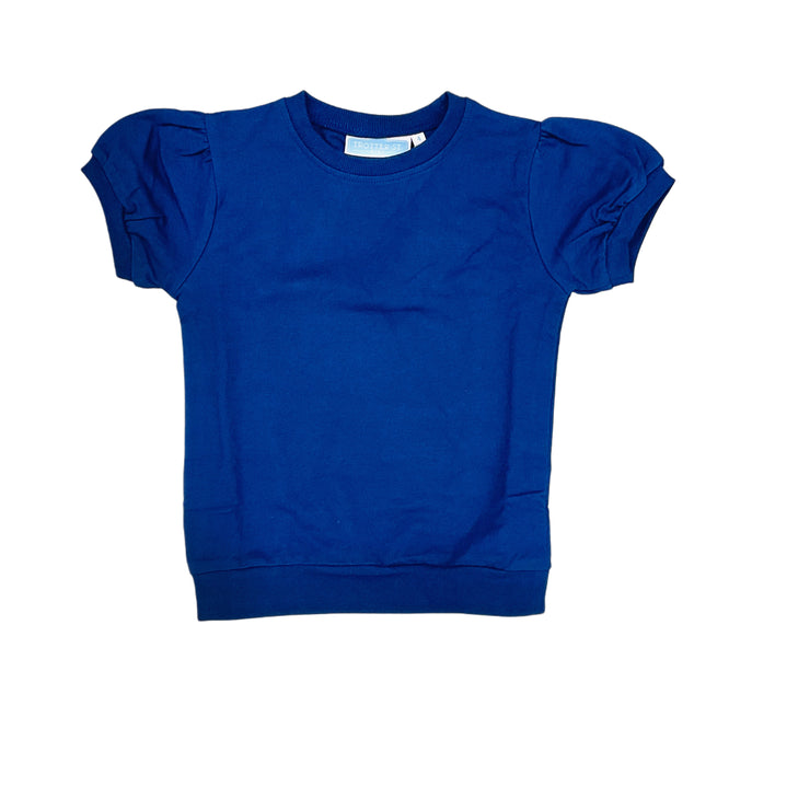 Navy Landry Puff Sleeve Top