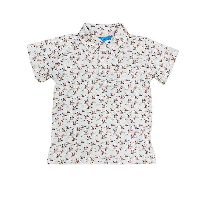 Duck On Tan SS Perf Polo