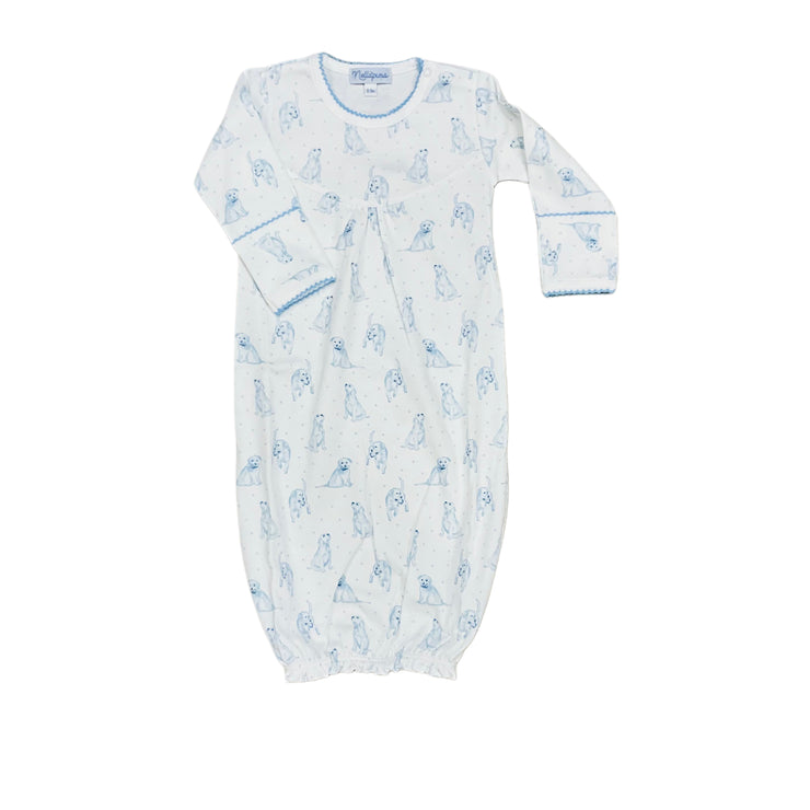 Blue Puppy Love Print Gown