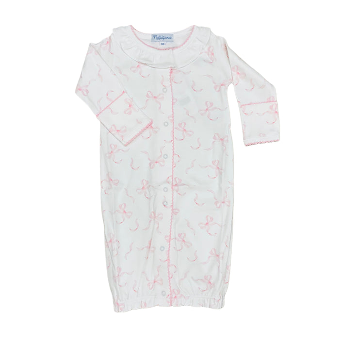 Pink Charming Bows Print Converter Gown