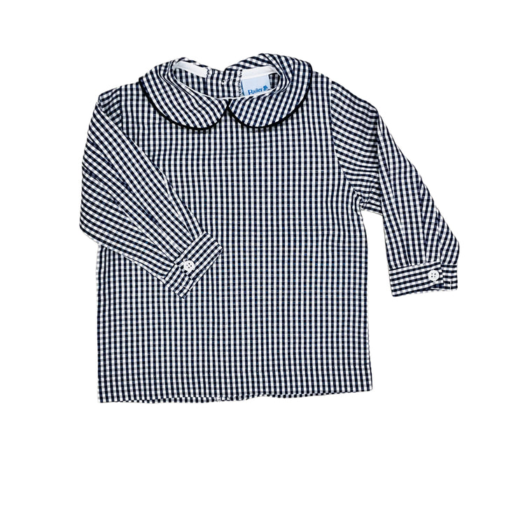 Navy Check Piped Shirt