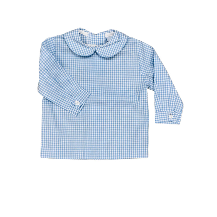 Blue Check Piped Shirt