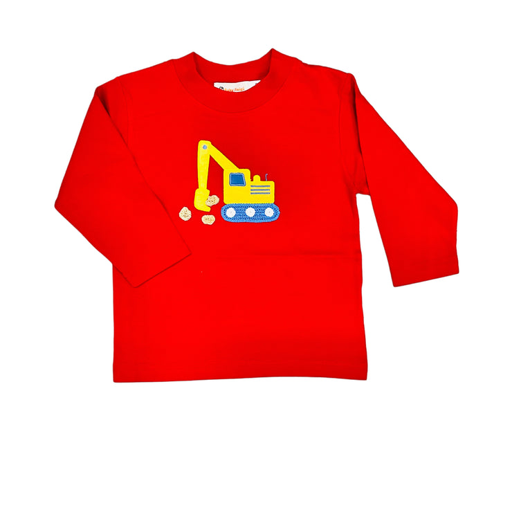 Backhoe Red LS Tee 25