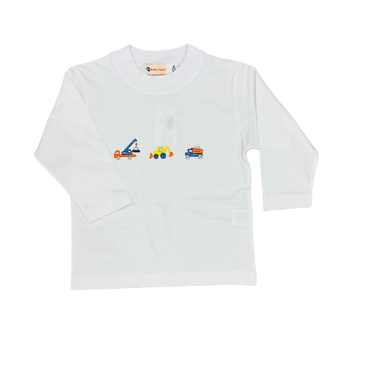 Construction Vehicles White T