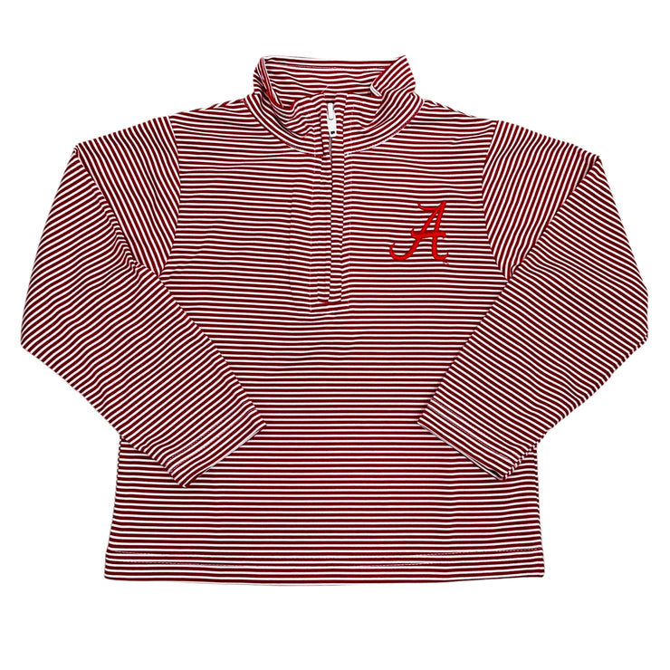 AL Rd Strpe qtzip pullover_viv