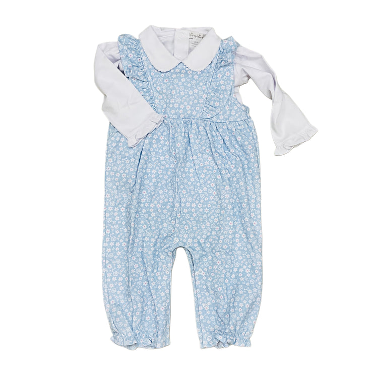LB/Wh Fall Bloom Overall Set