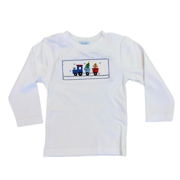 Cmas Train Smk Wh LS Tee