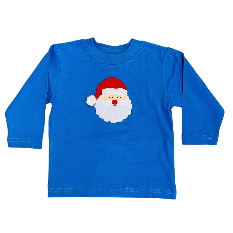 Santa Head Med Blue Tee 25