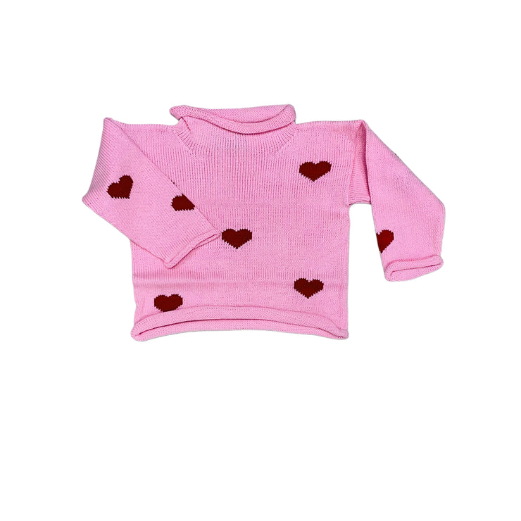 Lt Pink/Red Hearts Sweater 25