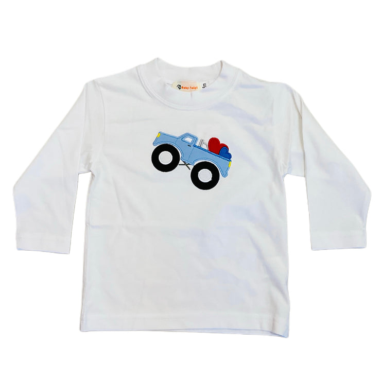 Monster Trucks Hearts WHt Tee 25