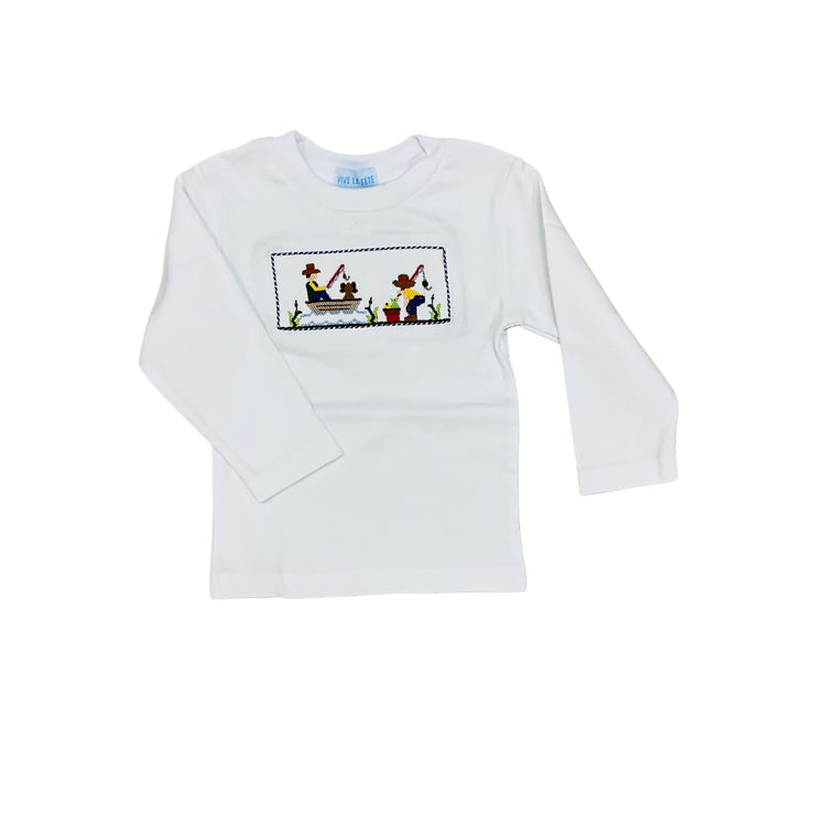 Fishing Smk Wh LS Tee