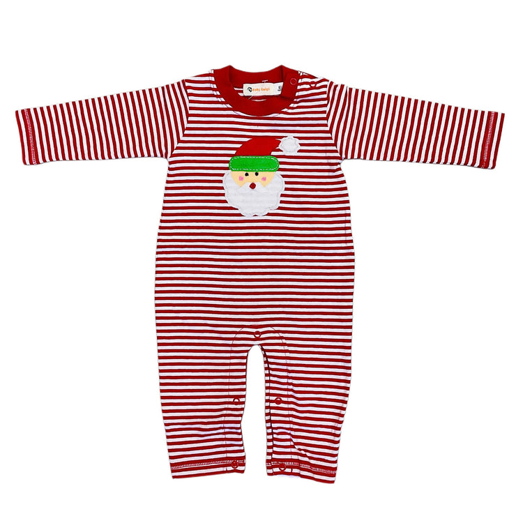 Santa Face Red Strp Romper 25