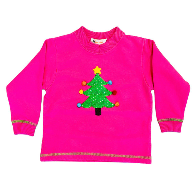 Cmas Tree Pom Ht Pk Sweatshirt