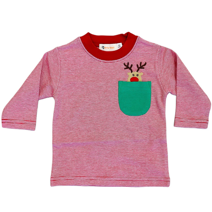 Rudolph Pocket Red/Green Tee