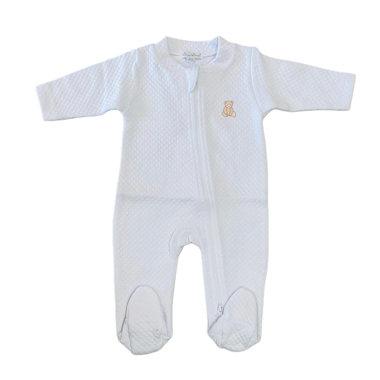 Wh Teddy Br Jacqrd Zip Footie