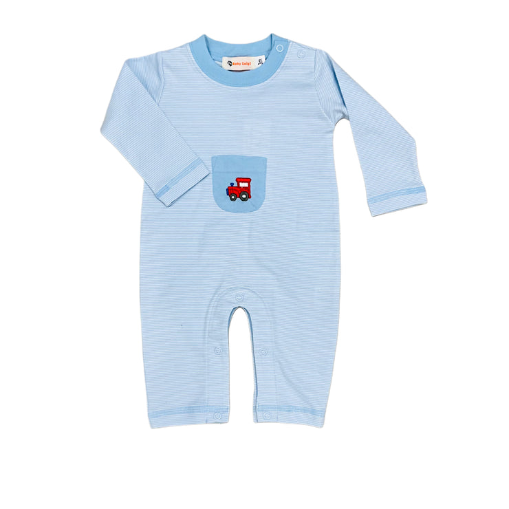 Train B Blue Stripe Bubble 25