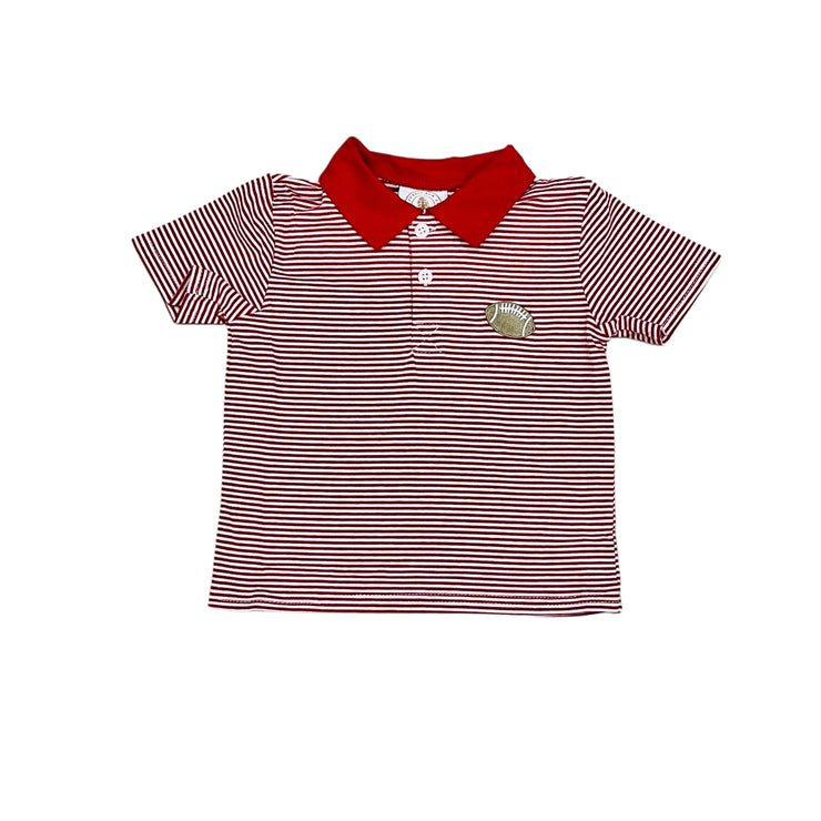 Dark Red Stripe Tailgate Polo