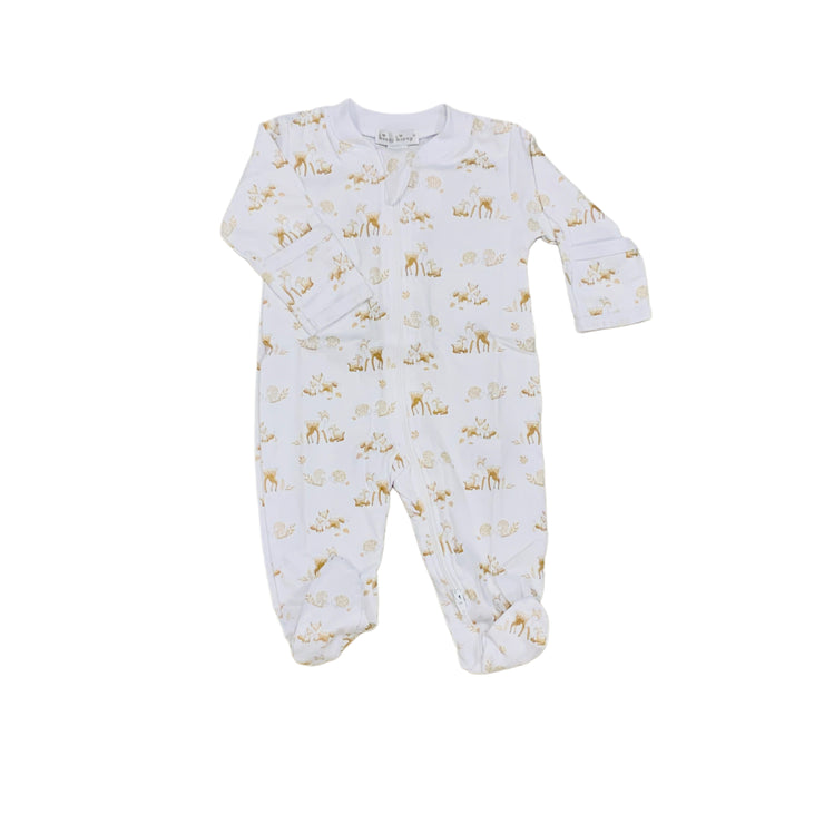 Tan Forest Fanfare Zip Footie