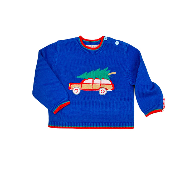 Christmas Car Sweater Md Wt