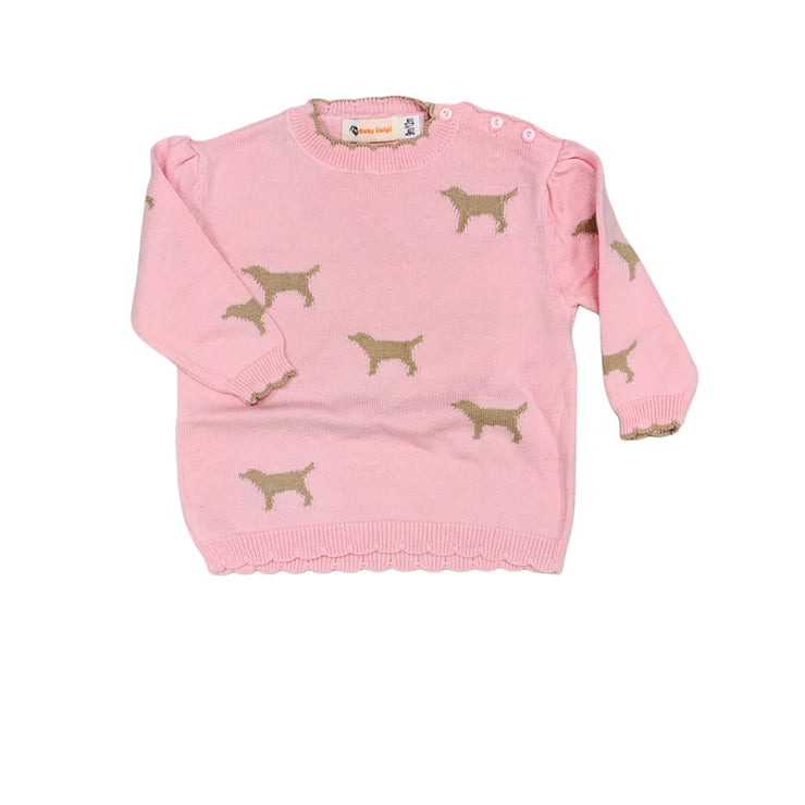 Lab Pink Scallop Sweater