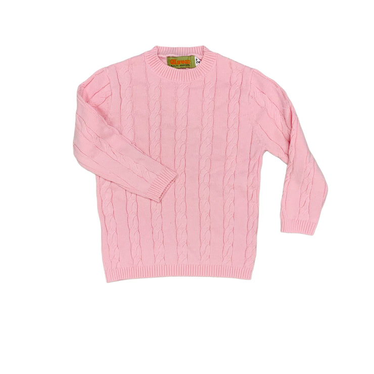 Pink Cable Sweater