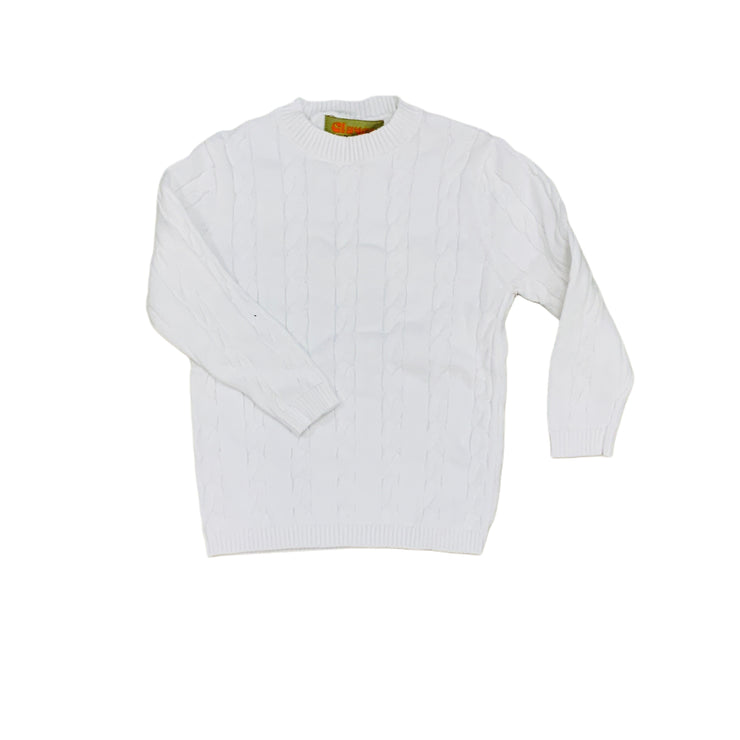 White Cable Sweater
