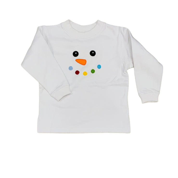 Snowman Face Wht Swtshirt 25