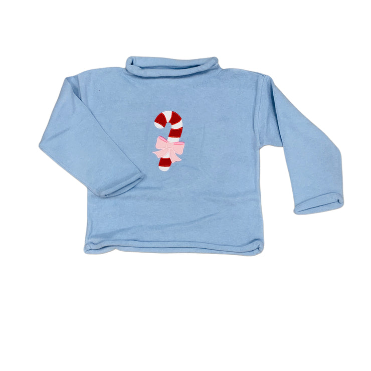 Sky Candy Cane Bow Sweater