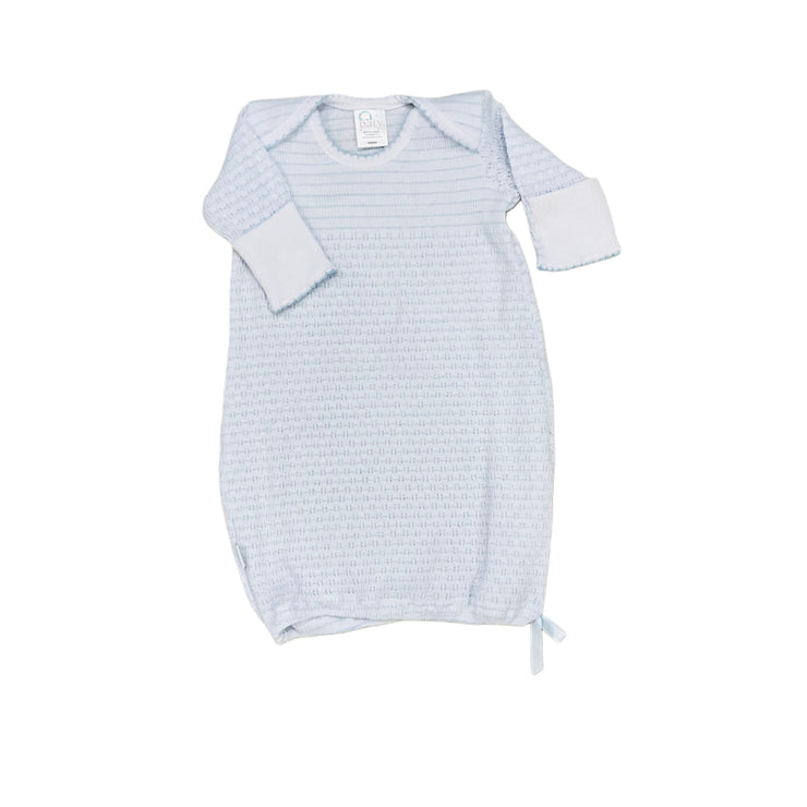 Blue Pinstripe Overlap Daygown