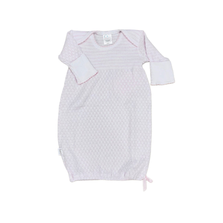 Pink Pinstripe Overlap Daygown