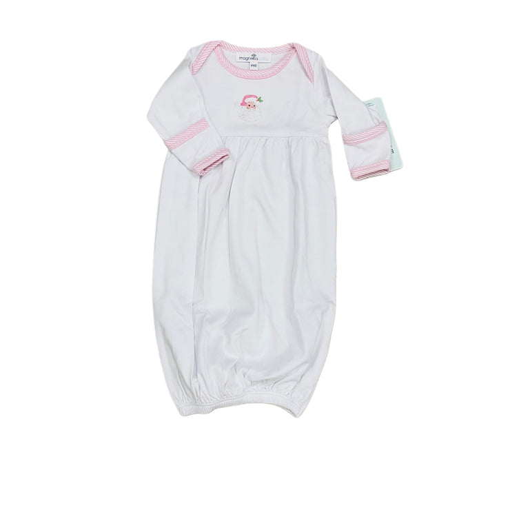 Pk Santa Baby Emb Gath Gown