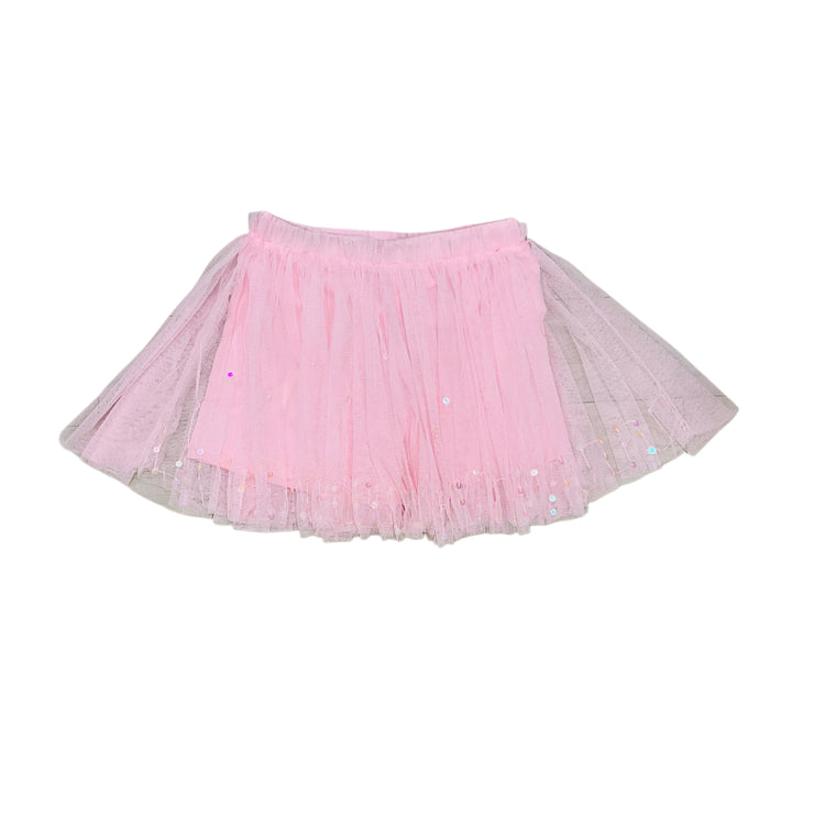 Blush Pk Sequin Tinkrbll Skort