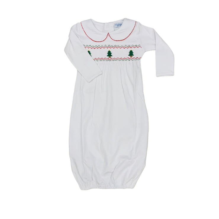 Christmas Tree Smocked Daygown