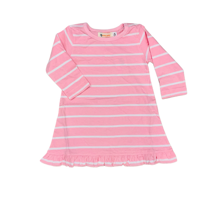 Lt Pink Stripe Aline Dress 25