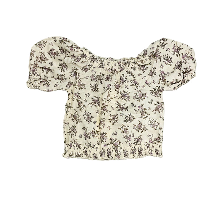 Lav Winter Floral Julie Blouse