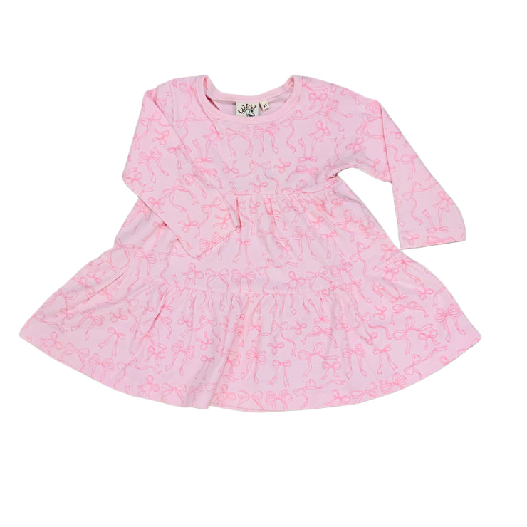 Pk Bows Prt Tier Dress 25
