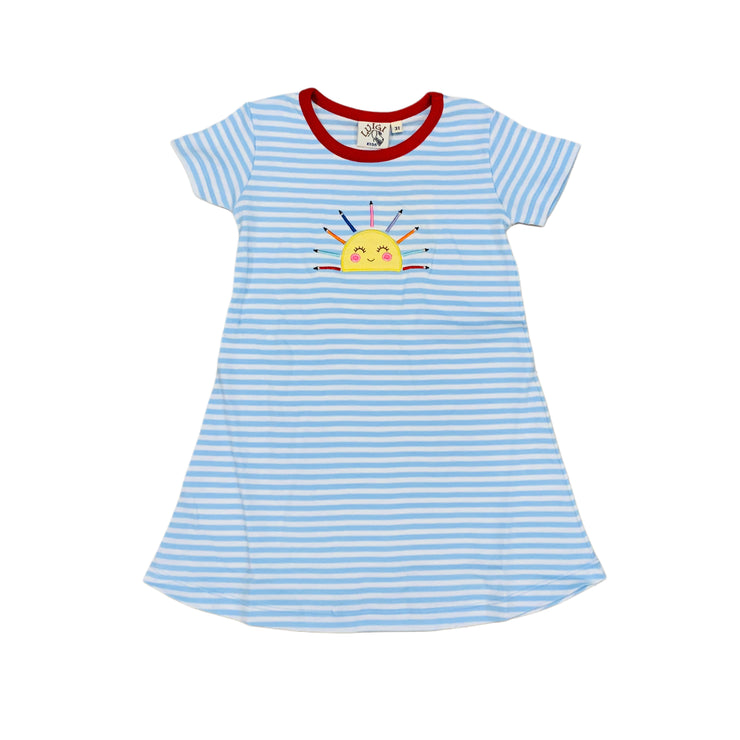 Sunshine Blue Strp Dress