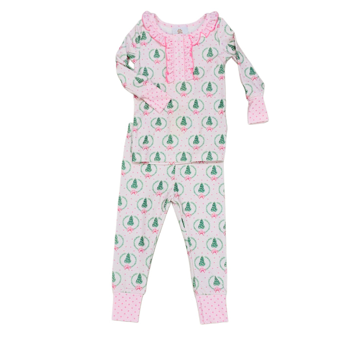 Pink Wreath/Trees PJs