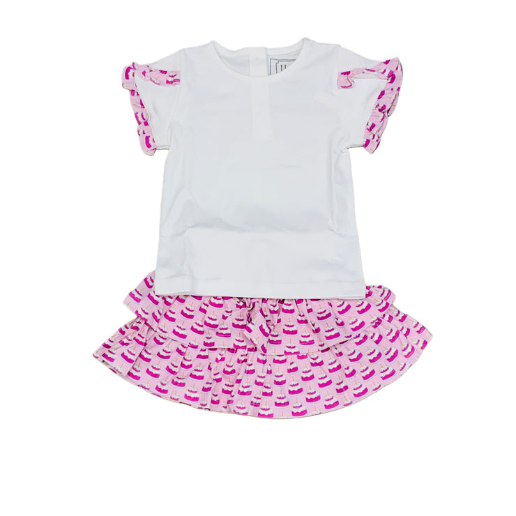 Pink Winnie Birthday Skirt Set
