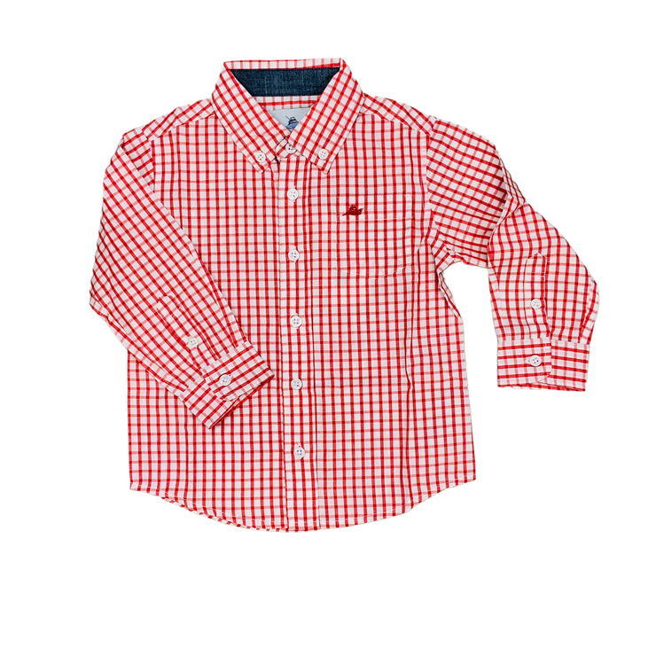 Red/White LS Dress Shirt